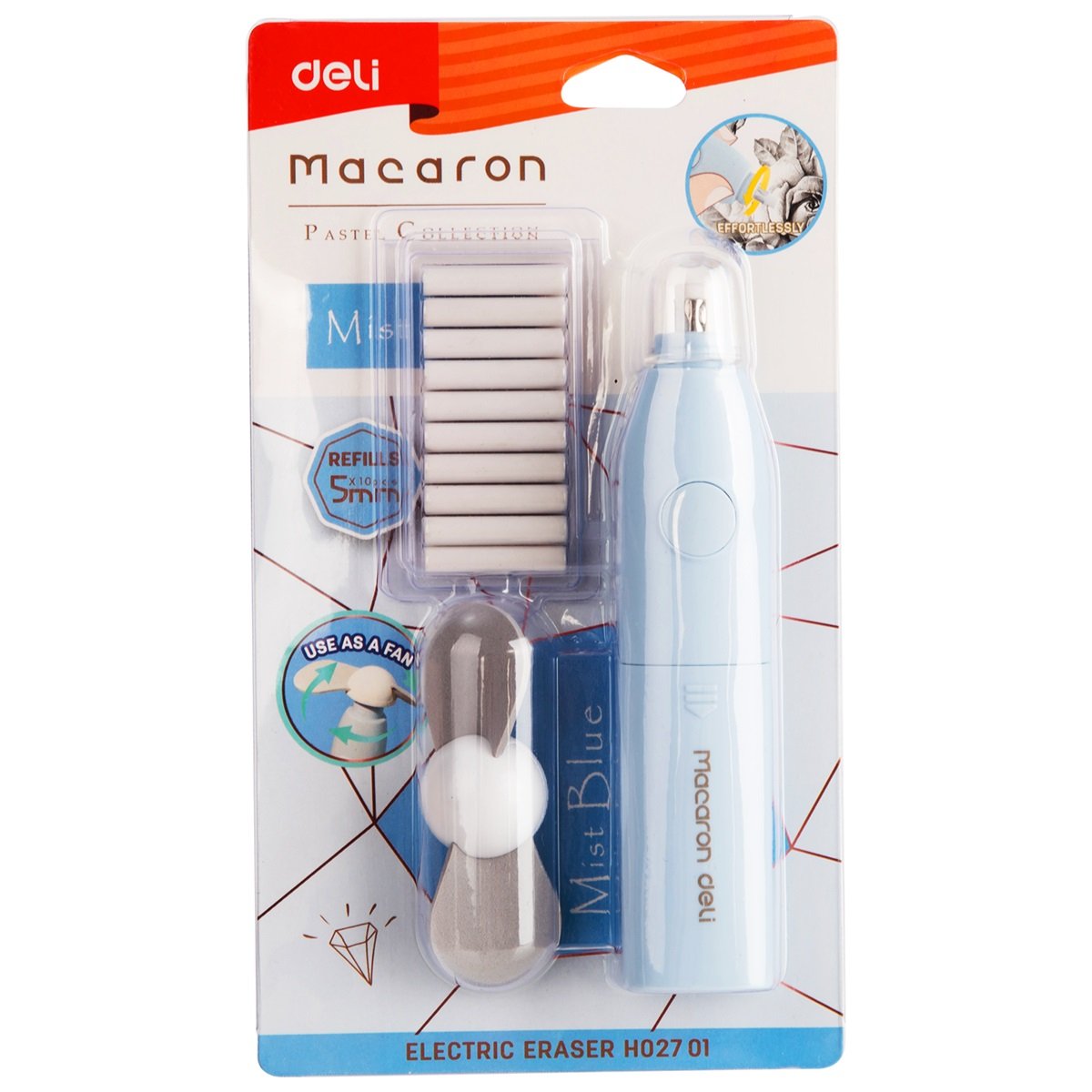 Deli EH02701 Macaron Electric Eraser - Sketching & Pencil Corrections