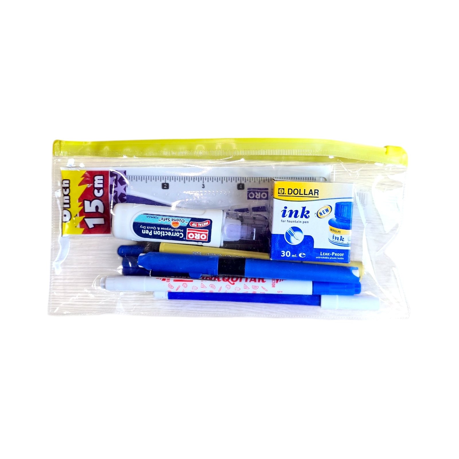 Complete exam-ready writing kit with all essential blue ink stationery - Exam-Day Essentials - Image 2