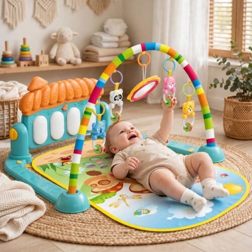 Huanger 3-in-1 Baby Piano Play Gym – 71 × 56 × 38 cm