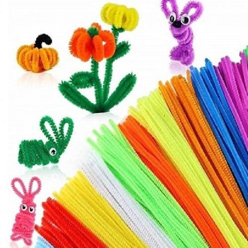 100 Pcs Assorted Color Pipe Cleaners for Kids Craft - Creative Craft Activities
