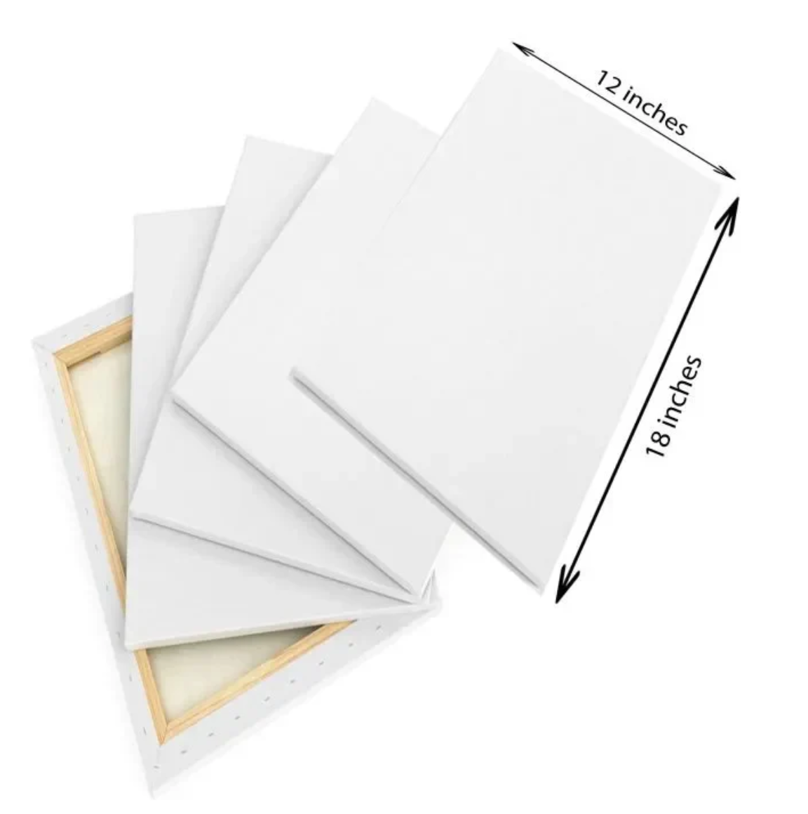 5 Pieces of 12x18 Inches Canvas Boards for Painting - Artist Canvas Set - Painting & Art Projects