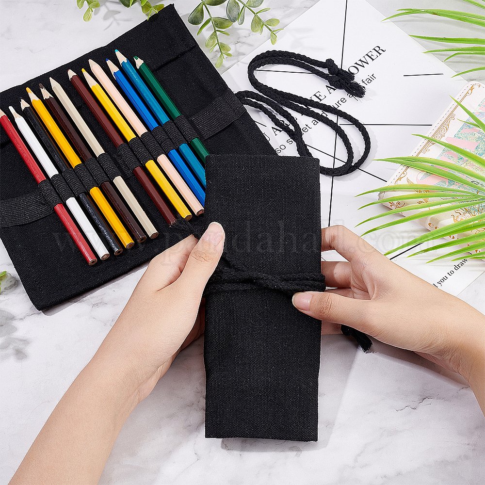 Canvas Pencil Roll Case 12/24/36/48 Holes - Art Tool Organisation - Image 2