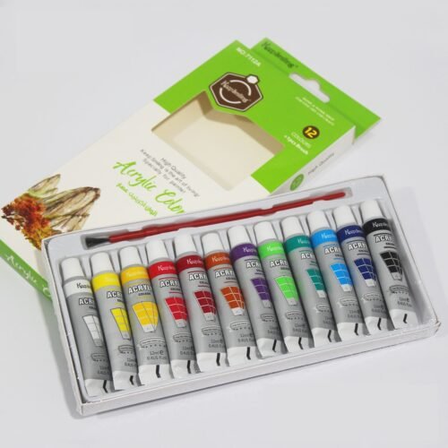 Pack of 12 Acrylic Paint Set of 12 pieces 12ML - Art & Painting Projects