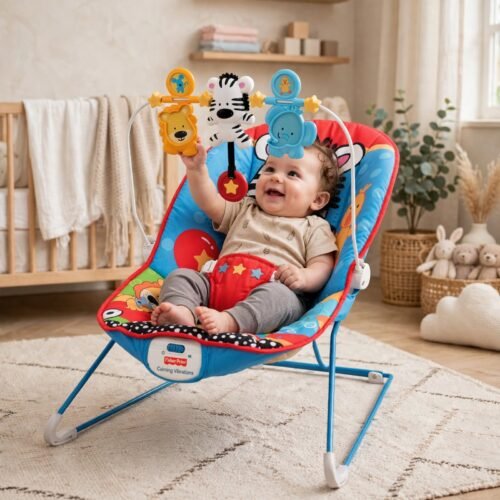 Baby Bouncer Rocker with Vibration – Blue