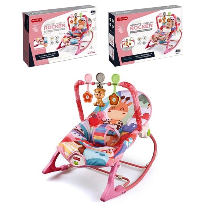2-in-1 Infant-to-Toddler Baby Rocker – Pink - Image 2