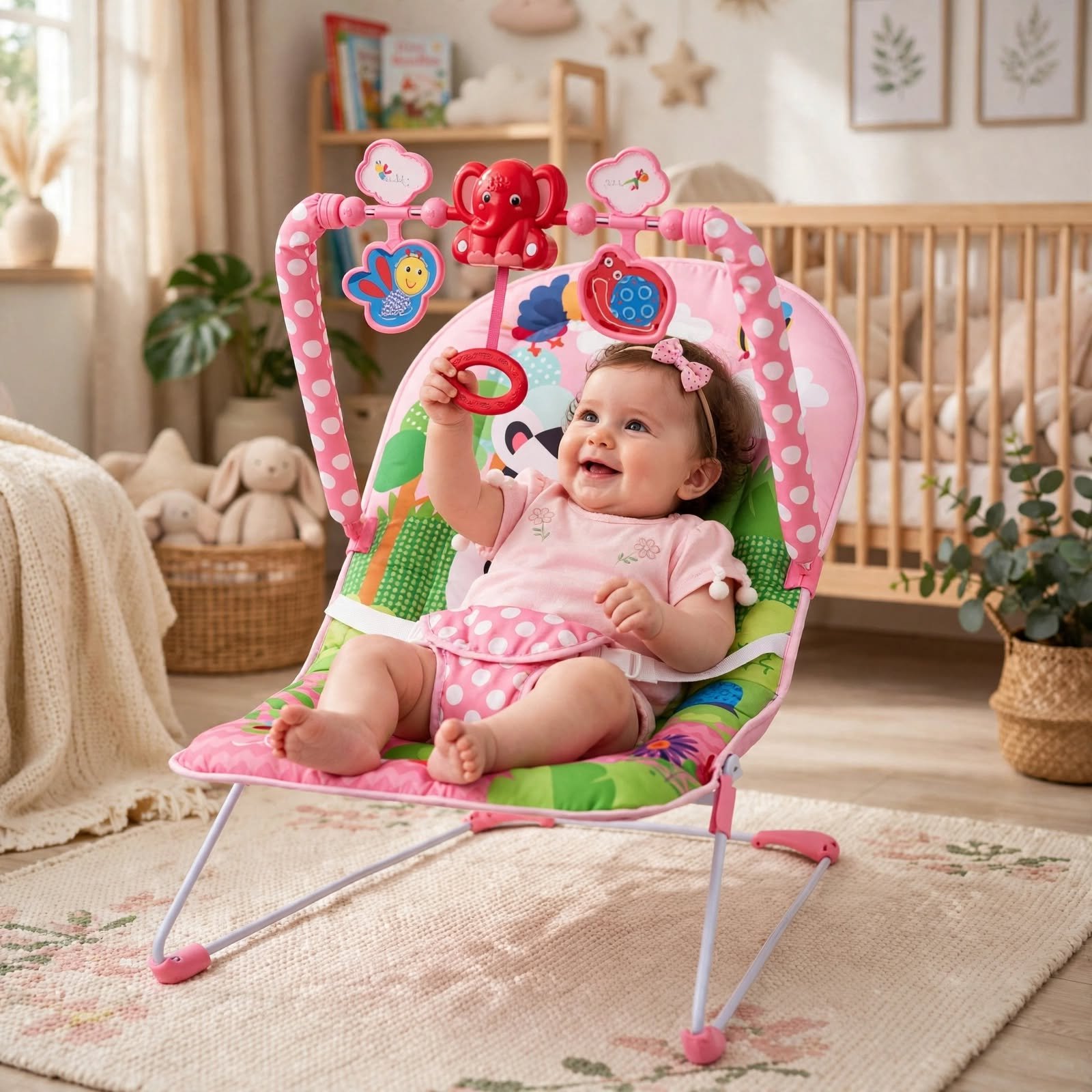 Happicutebaby Musical Baby Rocking Chair – Pink