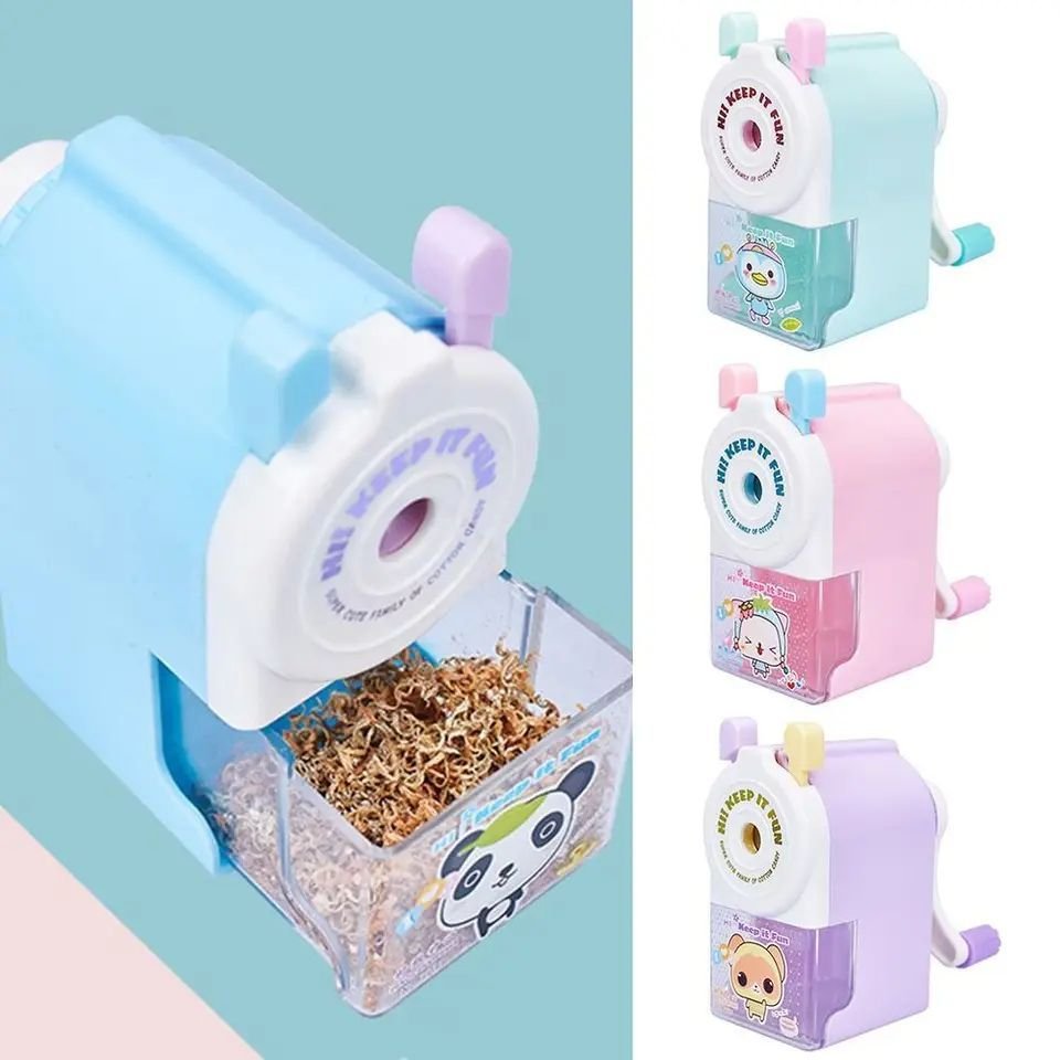 Creative Hand Crank Cute Cartoon Automatic Pencil Sharpner Mechanical