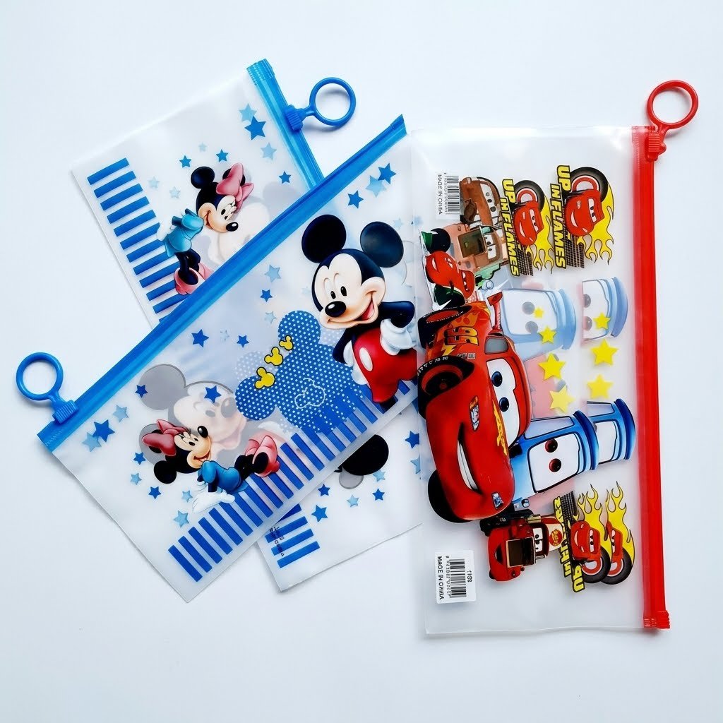 Cute Cartoons PVC Pencil Case with Zipper Pouch | Snapwish Stationery Pouch - Image 2