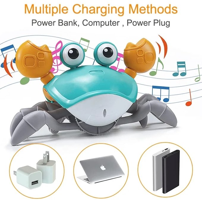 Dancing Crab Crawling Toy with Music – Multicolour - Image 3