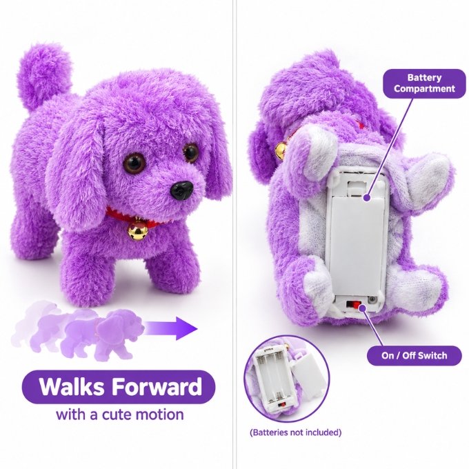 Dancing Puppy Plush Toy – Multicolour - Image 2