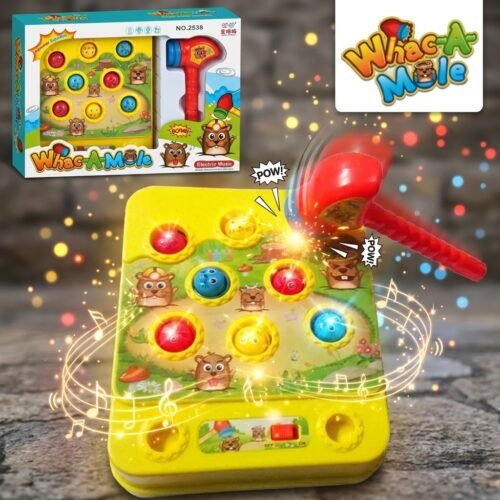 Electronic Whack-a-Mole Game with Hammer & Music