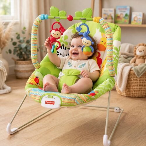 Baby Bouncer Rocker with Vibration – Green