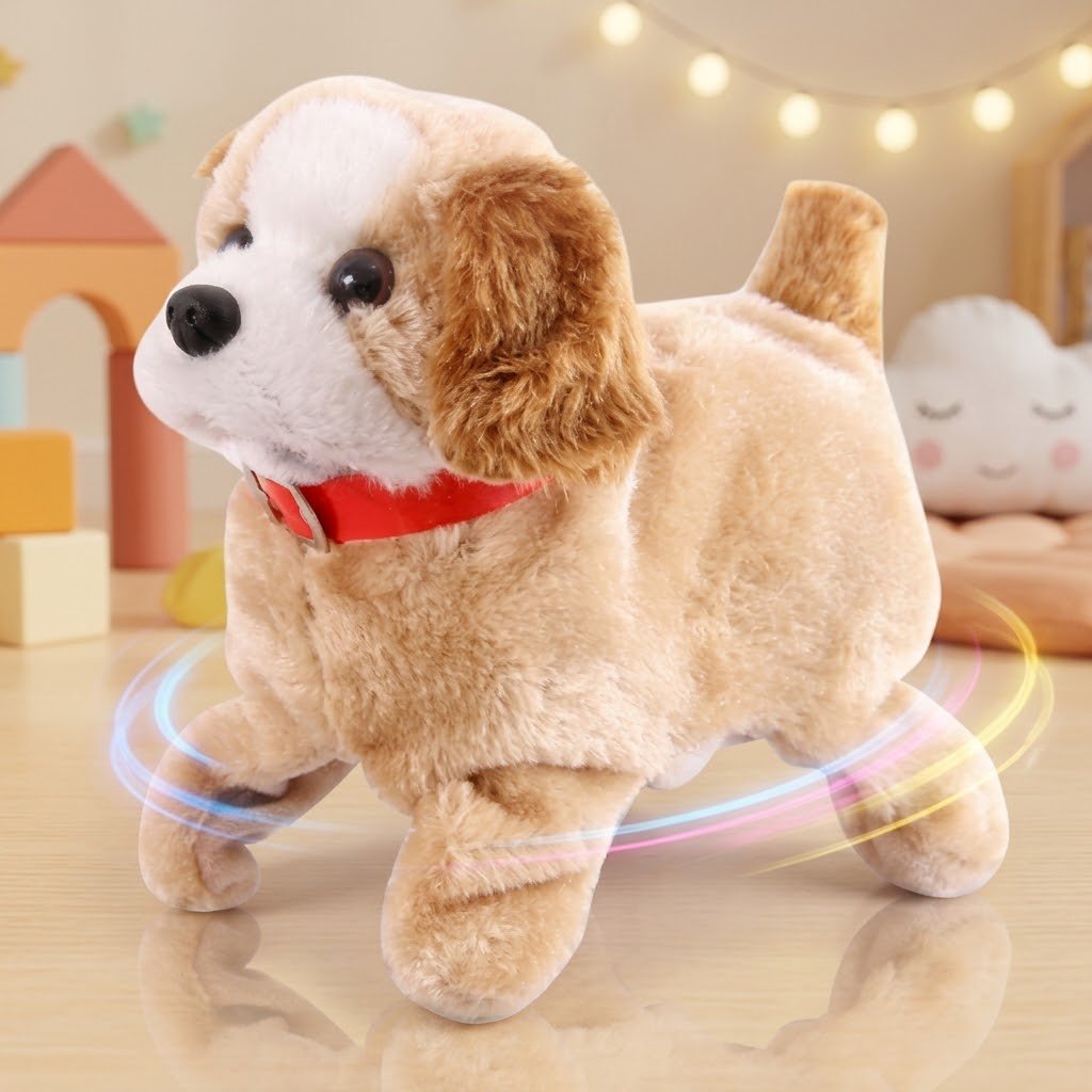 Jumping Plush Puppy Toy with Sound