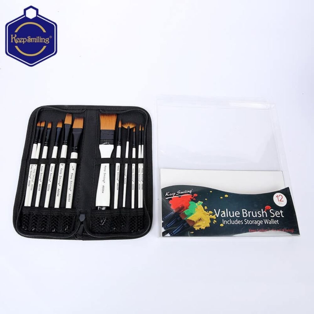 Keep Smiling Artist Value Paint Brush Set of 12 Pcs - Painting & Washes - Image 3