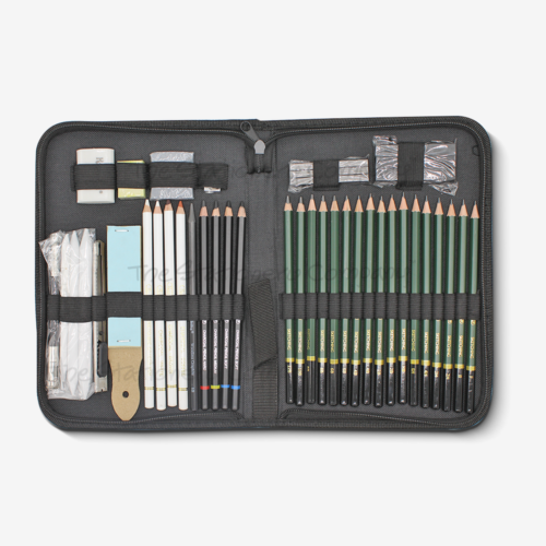 Keep Smiling Sketch Drawing Set Of 42 Pcs - Drawing & Shading Practice