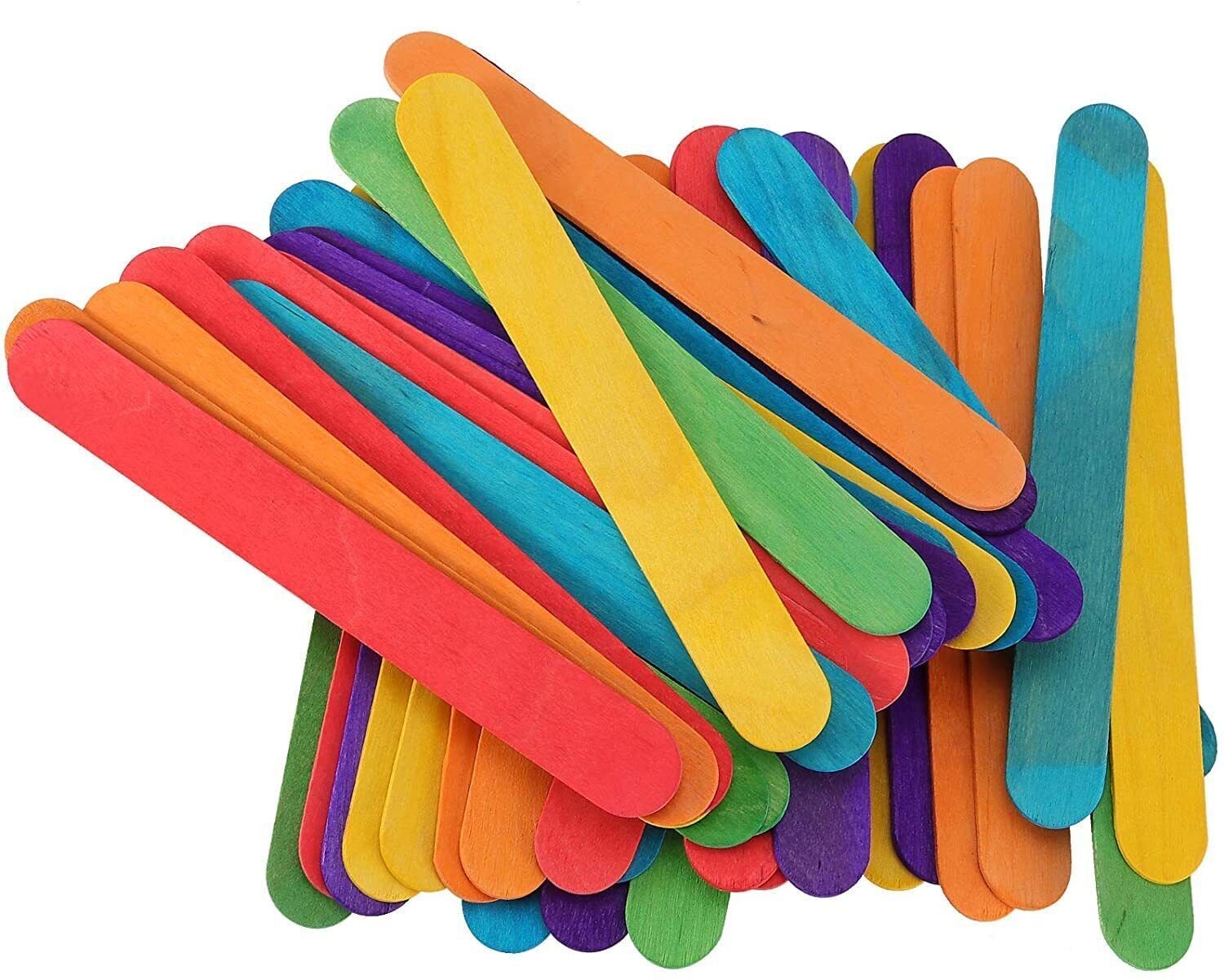 Large Ice Cream Stick (wooden) for Art Work-Multicolored - Model Making & Paper Crafts - Image 3