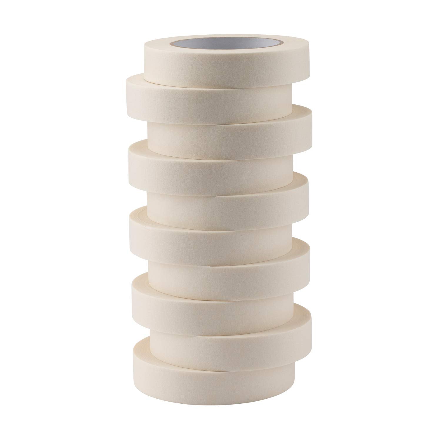 Masking Tape 1 inch, 10 Pack General Purpose Masking Tape Bulk Multipack for Basic Use, 1 inch x 55 Yards x 10 Rolls - 550 Total Yards - Image 3
