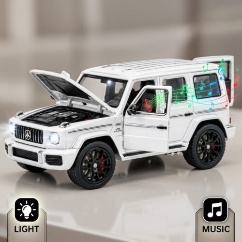 Mercedes G-Wagon G800 Toy Car with Lights & Music – White