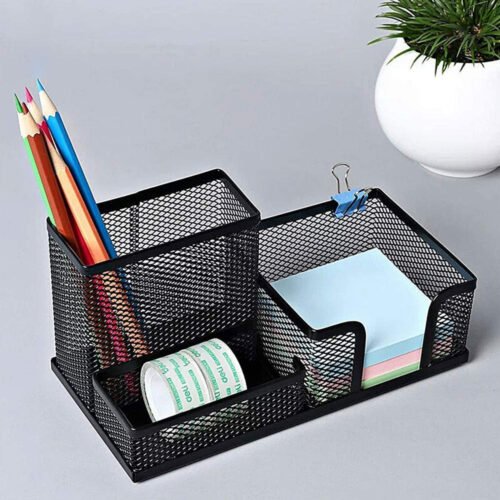 Multi-Functional Mesh Wire Organizer - Desktop Pencil Storage