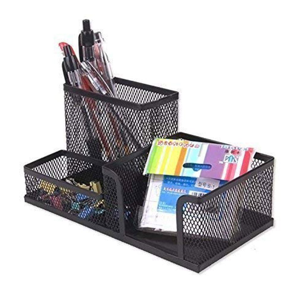 Multi-Functional Mesh Wire Organizer - Desktop Pencil Storage - Image 3