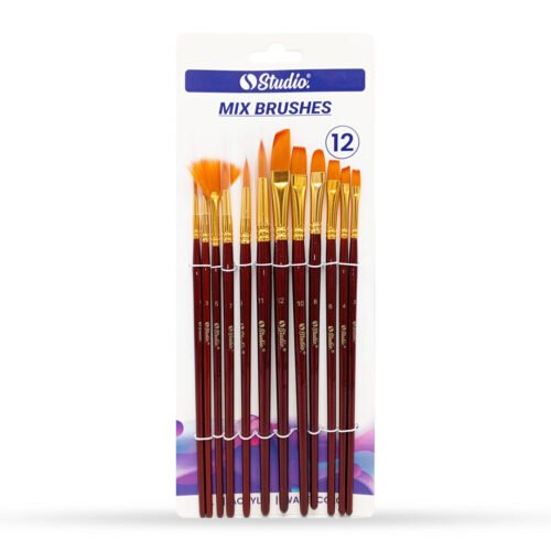 Studio mix Artist Brushes Set 12 Professional Paint Brush 630 - Painting & Washes