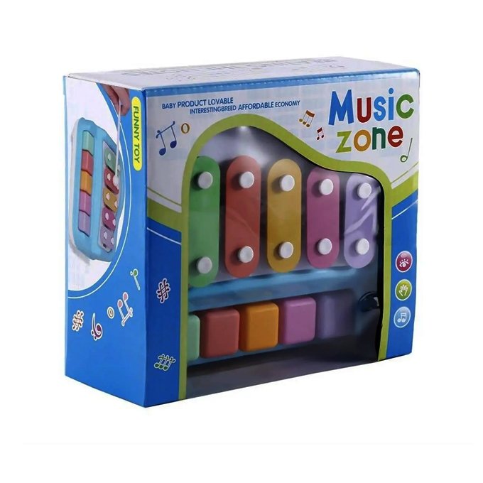 Music Zone 5-Key Xylophone & Piano Toy - Image 2