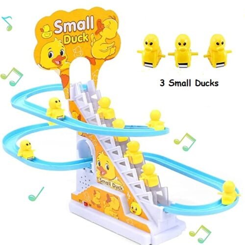 Musical Duck Track Toy with 3 Ducks, Automatic Climbing Stairs