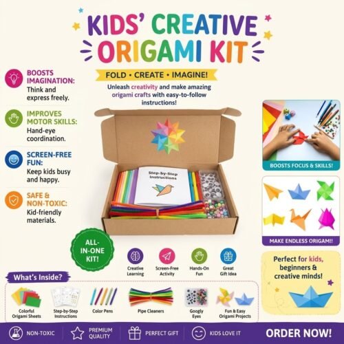 FunBox Origami Craft Kit – 25 Paper Sheets