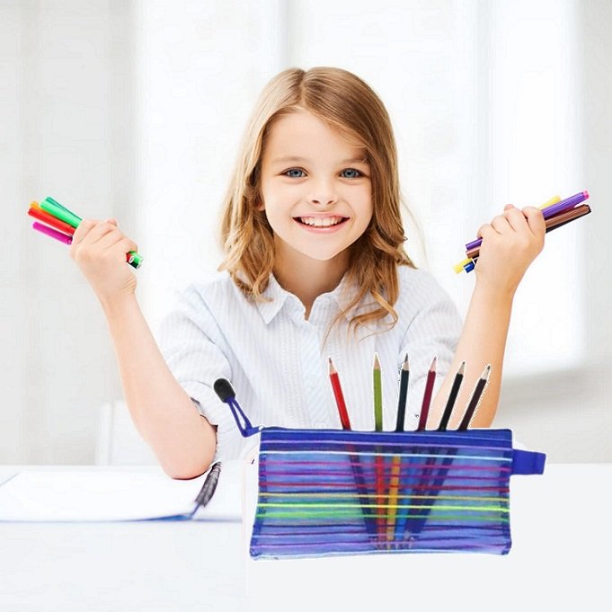 Pencil Pouch Transparent Pouch Stationery - Visible Stationery Storage - Image 2