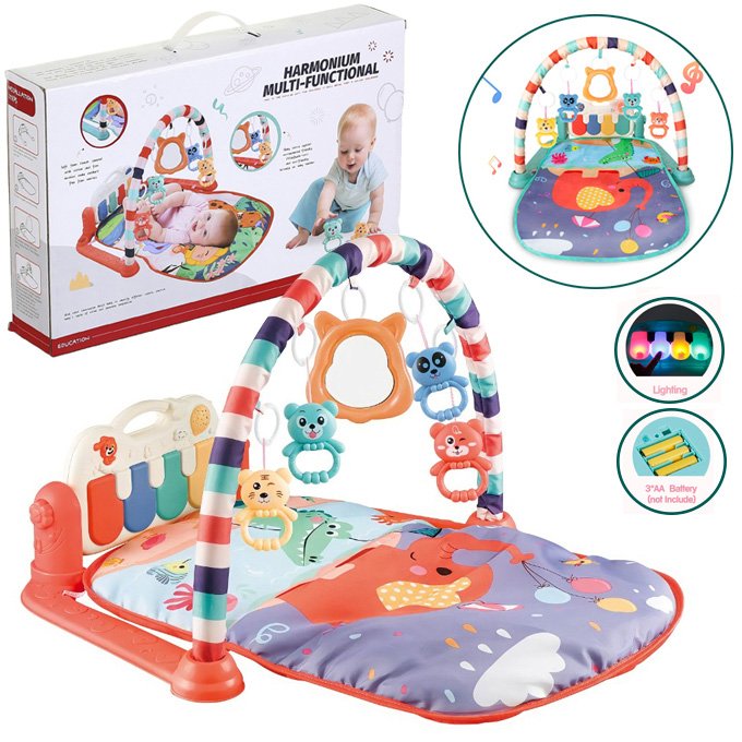 Harmonium Baby Piano Play Gym and Activity Mat – Pink - Image 2