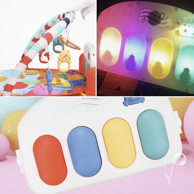 Harmonium Baby Piano Play Gym and Activity Mat – Pink - Image 6