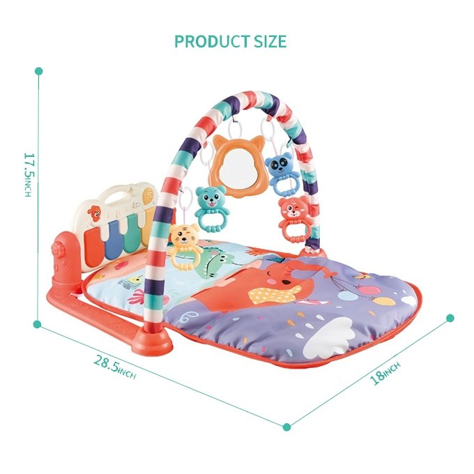 Harmonium Baby Piano Play Gym and Activity Mat – Pink - Image 3