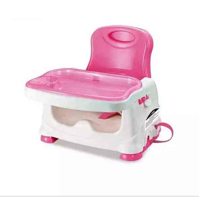 Portable 2-in-1 Baby Booster Feeding Seat – Pink - Image 4