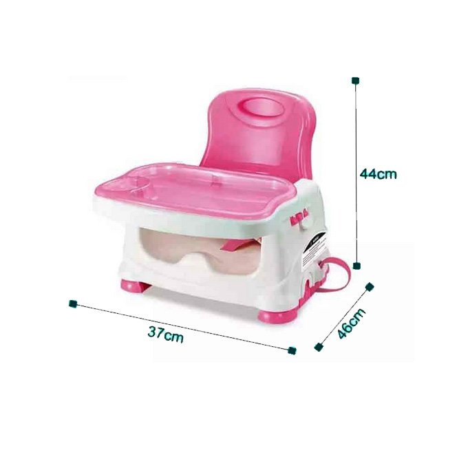 Portable 2-in-1 Baby Booster Feeding Seat – Pink - Image 3