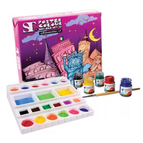 ST Poster Color Set Of 12 Pieces - 15ml - School Art & Posters