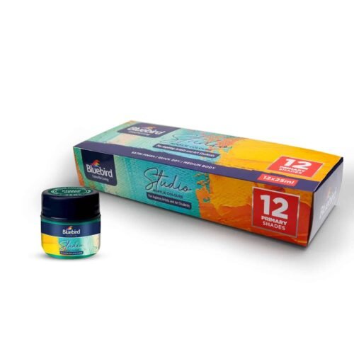 Studio Acrylic Colours 25 ml - Set of 12 Shades - Art & Painting Projects