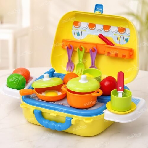 Suitcase Toy Kitchen Play Set – 22 Pieces