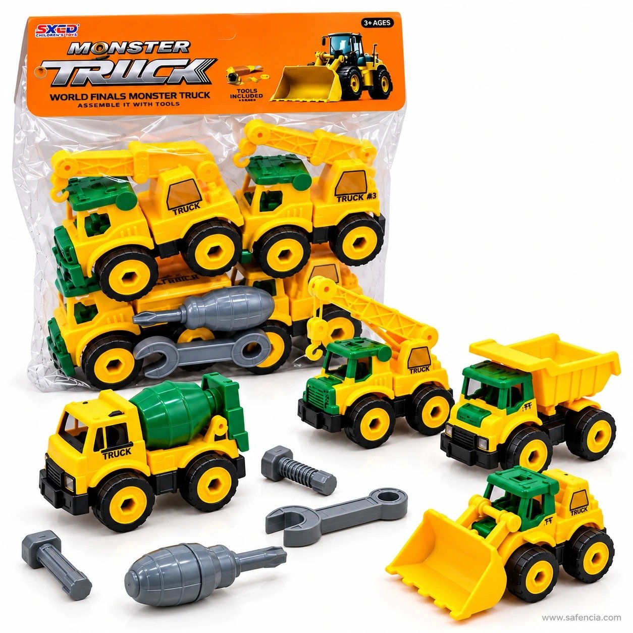 Take-Apart Construction Truck Set – 4 Vehicles with Tools - Image 5