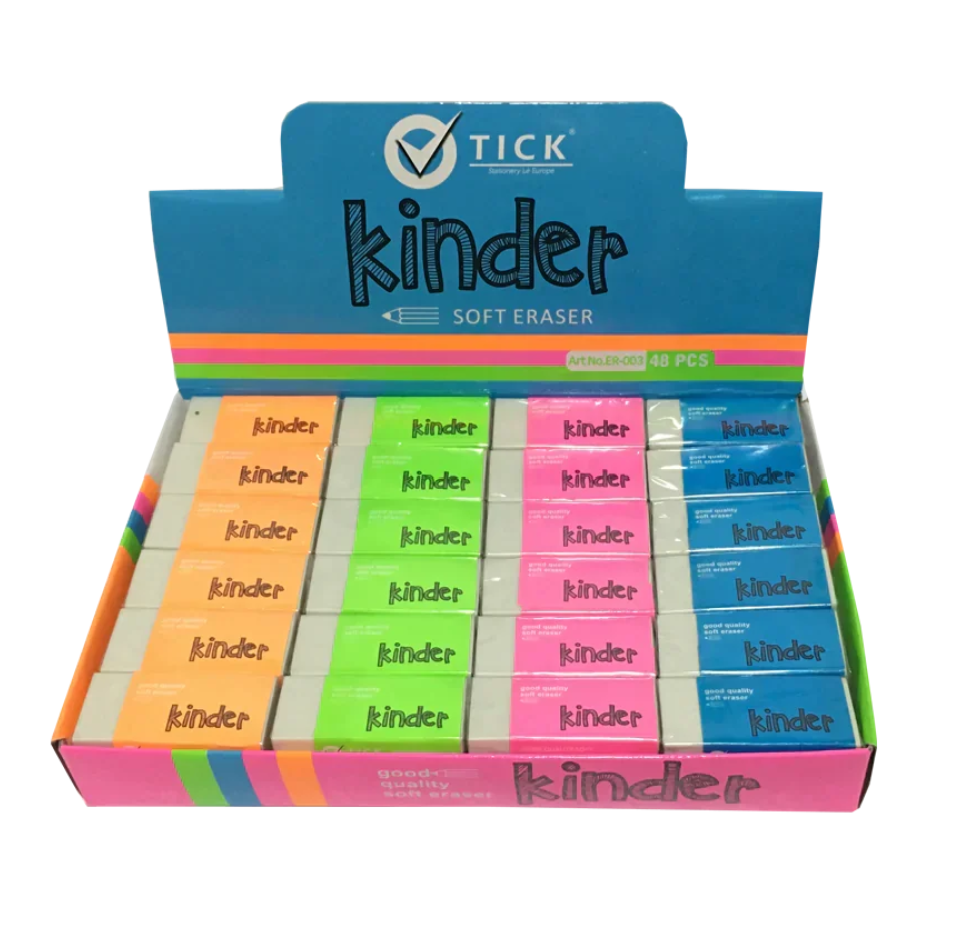 Tick Eraser Box 003 - Pencil Work & School Supplies