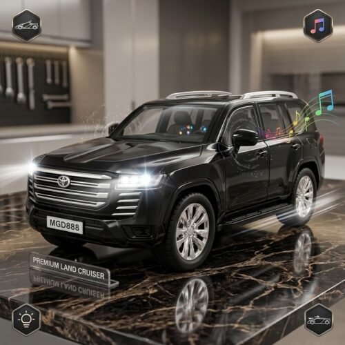 Toyota Land Cruiser Prado Toy Car with Lights & Music – Black