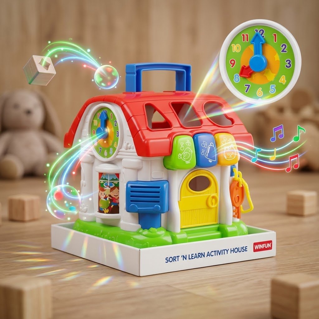 Winfun Sort ’N Learn Activity House with Light & Sound – 772