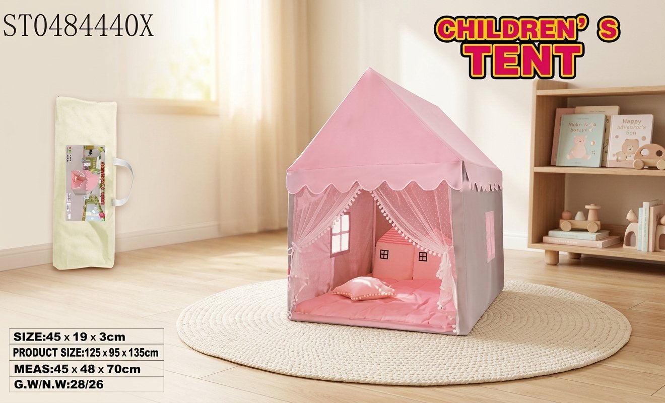 Pink Girls Play Tents Outdoor Garden Folding Toy Tent - J1439 - Image 2