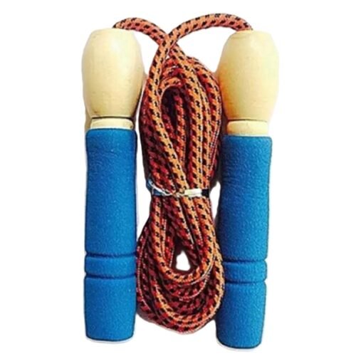 Wooden-Handle Skipping Rope – Blue