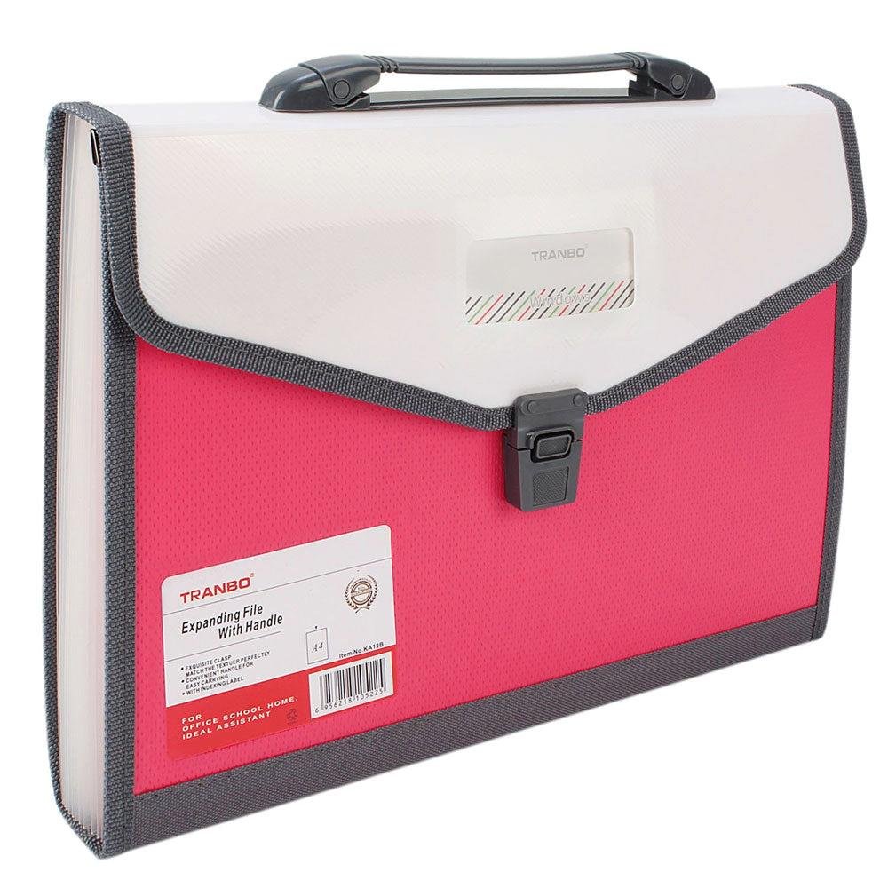 Tranbo KF12B FC 13 Pockets Expanding File with Handle - School & Office Paperwork - Image 3