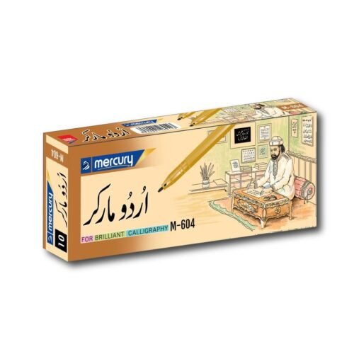 Mercury M-604 Calligraphy/Urdu Cut Marker 10PC Pack - Urdu Lettering Practice