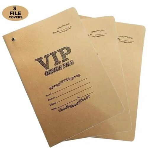 VIP Office Glaze File Folder Brown Card - 3 Pcs Set - School & Office Paperwork